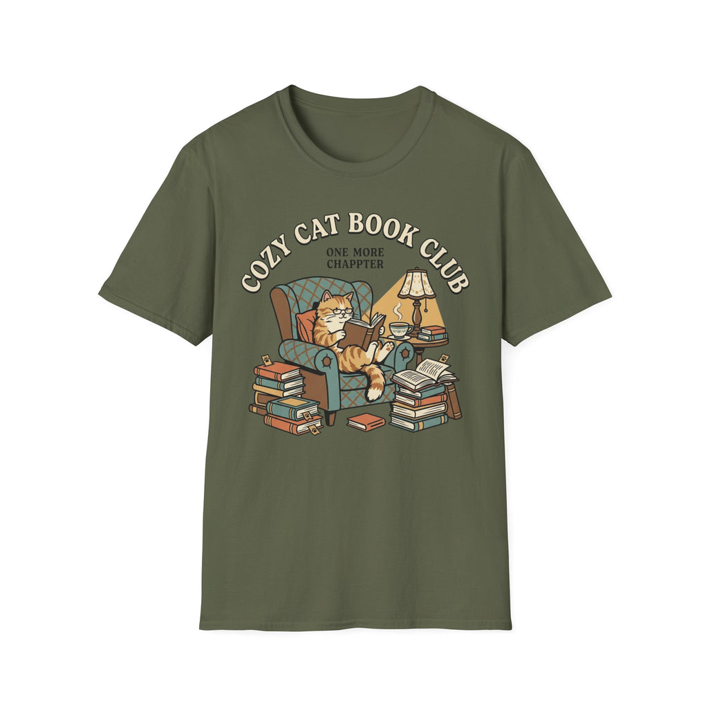 Cozy Cat Book Club T-Shirt
